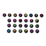 2600Pcs 7mm Alphabet Beads Flat Round Beads for DIY Jewelry Making