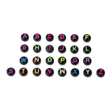 2600Pcs 7mm Alphabet Beads Flat Round Beads for DIY Jewelry Making