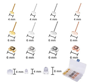 2600Pcs DIY Earring Making Kit Repair Tools Alloy