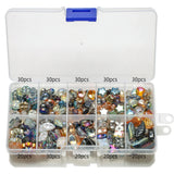 260Pcs Crystal Glass Beads for Jewelry Making DIY Earing Decoration