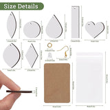 260Pcs Sublimation Earring Blank Set with Hook and Jump Ring