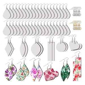 260Pcs Sublimation Earring Blank Set with Hook and Jump Ring