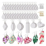 260Pcs Sublimation Earring Blank Set with Hook and Jump Ring