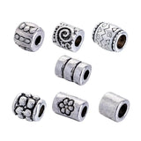 260pcs Tibetan Alloy Tube Spacer Beads Mixed Antique Silver for Jewelry Making