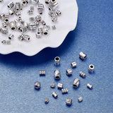 260pcs Tibetan Alloy Tube Spacer Beads Mixed Antique Silver for Jewelry Making