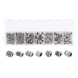 260pcs Tibetan Alloy Tube Spacer Beads Mixed Antique Silver for Jewelry Making