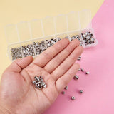 260pcs Tibetan Style Alloy Spacer Beads Antique Silver DIY Mixed Large Hole