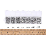 260pcs Tibetan Style Alloy Spacer Beads Antique Silver DIY Mixed Large Hole