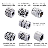 260pcs Tibetan Style Alloy Spacer Beads Antique Silver DIY Mixed Large Hole