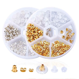 260pcs DIY Jewelry Earring Stopper Mixed Pieces Earring Accessory Kit