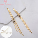 24K Plated Brass Chain Tassel Charms Diy Jewelry Findings