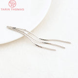 24K Plated Brass Chain Tassel Charms Diy Jewelry Findings