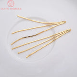 24K Plated Brass Chain Tassel Charms Diy Jewelry Findings