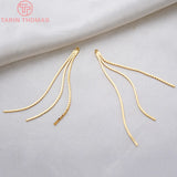 24K Plated Brass Chain Tassel Charms Diy Jewelry Findings