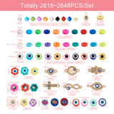 DIY Evil Eye Beads Flower Charms Jewelry Making Kit