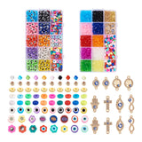 DIY Evil Eye Beads Flower Charms Jewelry Making Kit