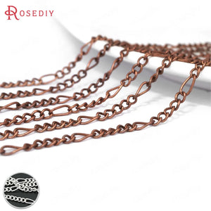 5M 2.5MM Copper 5+1 Chains Necklace Chains Diy Jewelry Findings