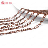 5M 2.5MM Copper 5+1 Chains Necklace Chains Diy Jewelry Findings