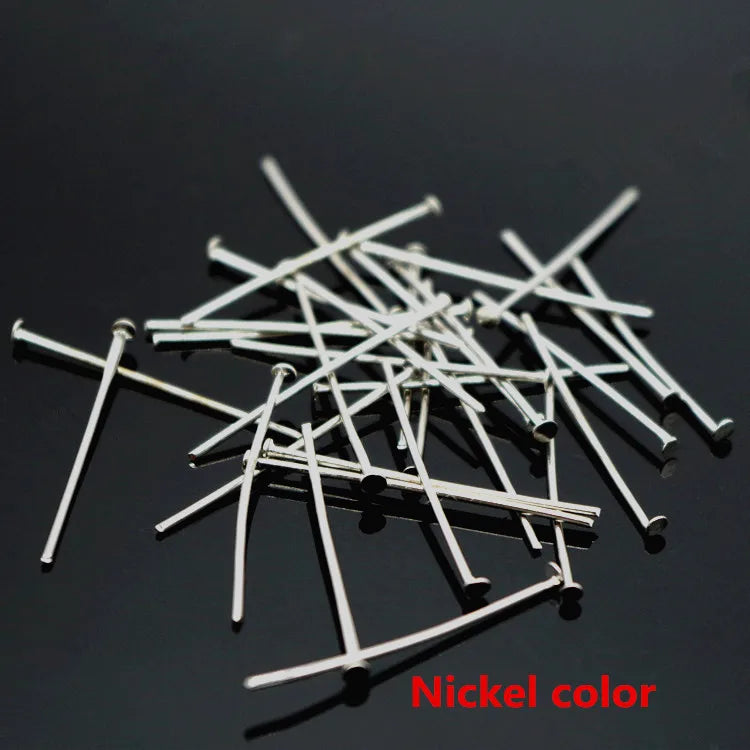 26MM Flat Head Pins 1000Pcs Metal Silver Bronze Nickel Plated