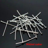 26MM Flat Head Pins 1000Pcs Metal Silver Bronze Nickel Plated
