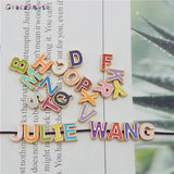 26PCS Mixed Alphabet Enamel Charms for Jewelry DIY Bracelet Necklace