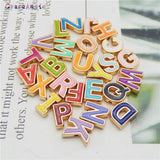 26PCS Mixed Alphabet Enamel Charms for Jewelry DIY Bracelet Necklace