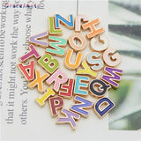 26PCS Mixed Alphabet Enamel Charms for Jewelry DIY Bracelet Necklace