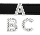 26PCS Bling Slide Letter for 18mm Leather Wristband DIY Charms