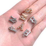 26Pcs A-Z Letter Rhinestone Alphabet Pendants Jewelry Making DIY Bracelet