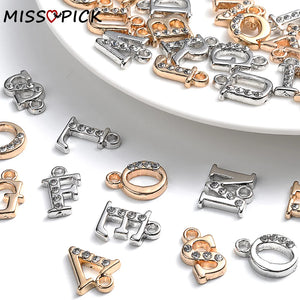 26Pcs A-Z Letter Rhinestone Alphabet Pendants Jewelry Making DIY Bracelet