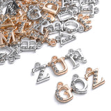 26Pcs A-Z Letter Rhinestone Alphabet Pendants Jewelry Making DIY Bracelet