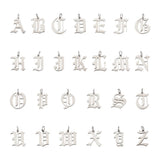 26Pcs Stainless Steel Letter A~Z Pendants For Easter Theme Jewelry Making