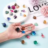 26Pcs Stone Pendants with Steel Bails for Necklace Jewelry