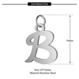 26Pcs Stainless Steel A to Z Initials Pendants Little Letters Alphabet Charms