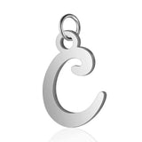 26Pcs Stainless Steel A to Z Initials Pendants Little Letters Alphabet Charms