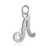 26Pcs Stainless Steel A to Z Initials Pendants Little Letters Alphabet Charms