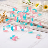 26Pcs Letters Epoxy Resin Pendants Charms for DIY Jewelry Making