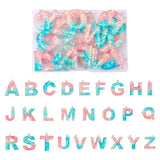 26Pcs Letters Epoxy Resin Pendants Charms for DIY Jewelry Making