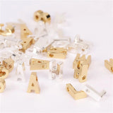 26Pcs Metal Big Hole Alphabet Beads Necklace Pendant A-Z Findings