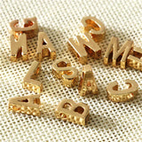 26Pcs Metal Big Hole Alphabet Beads Necklace Pendant A-Z Findings