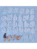 26Pcs DIY English Letters Resin Mold A-Z Alphabet Key Chain Silicone Mould