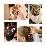 Wedding Hair Comb Faux Pearl Crystal Hair Side Comb Clips