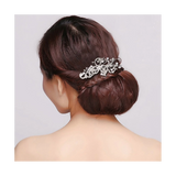 Wedding Hair Comb Faux Pearl Crystal Hair Side Comb Clips