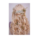 Wedding Hair Comb Faux Pearl Crystal Hair Side Comb Clips
