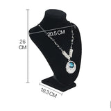 Velvet Pendant Necklace Display Holder Jewelry Mannequin Bust