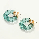 26mm Resin Twist Hoop Earrings Transparent Cuff Earrings Minimalist Jewelry