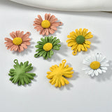 26mm Flowers Alloy Spray Paint Charms for DIY Jewelry