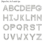 26pcs 18mm Slide Letters Rhinestone A-Z for Pet Collar DIY Accessories