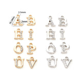 26pcs A-Z Zircon Letter Charms Jewelry Making Alphabet Letters Charms