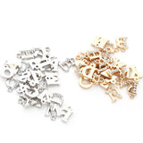 26pcs A-Z Zircon Letter Charms Jewelry Making Alphabet Letters Charms